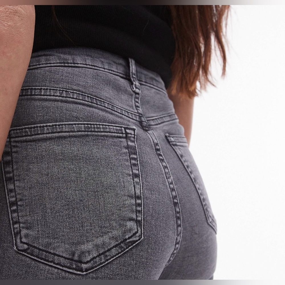 NWOT Topshop Jamie Skinny High Rise Jeans in Grey W26 L30 - Picture 1 of 10